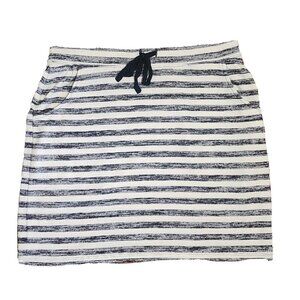 Market & Spruce Skirt Womens Size M Medium Stitch Fix Blue White Striped Amia